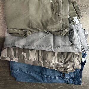 Lot of 4 Gibson and Latimer skinny jeans Pants in Olive, Gray, Camo & Denim